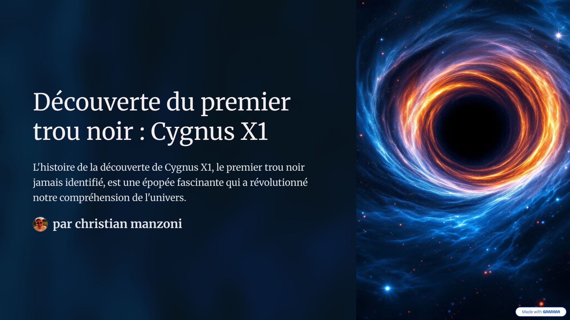 1 decouverte du premier trou noir cygnus x1