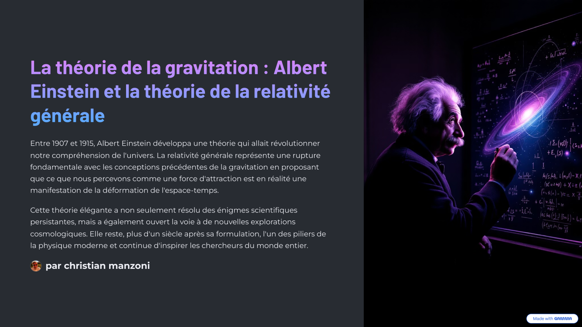 1 la theorie de la gravitation albert einstein et la theorie de la relativite generale