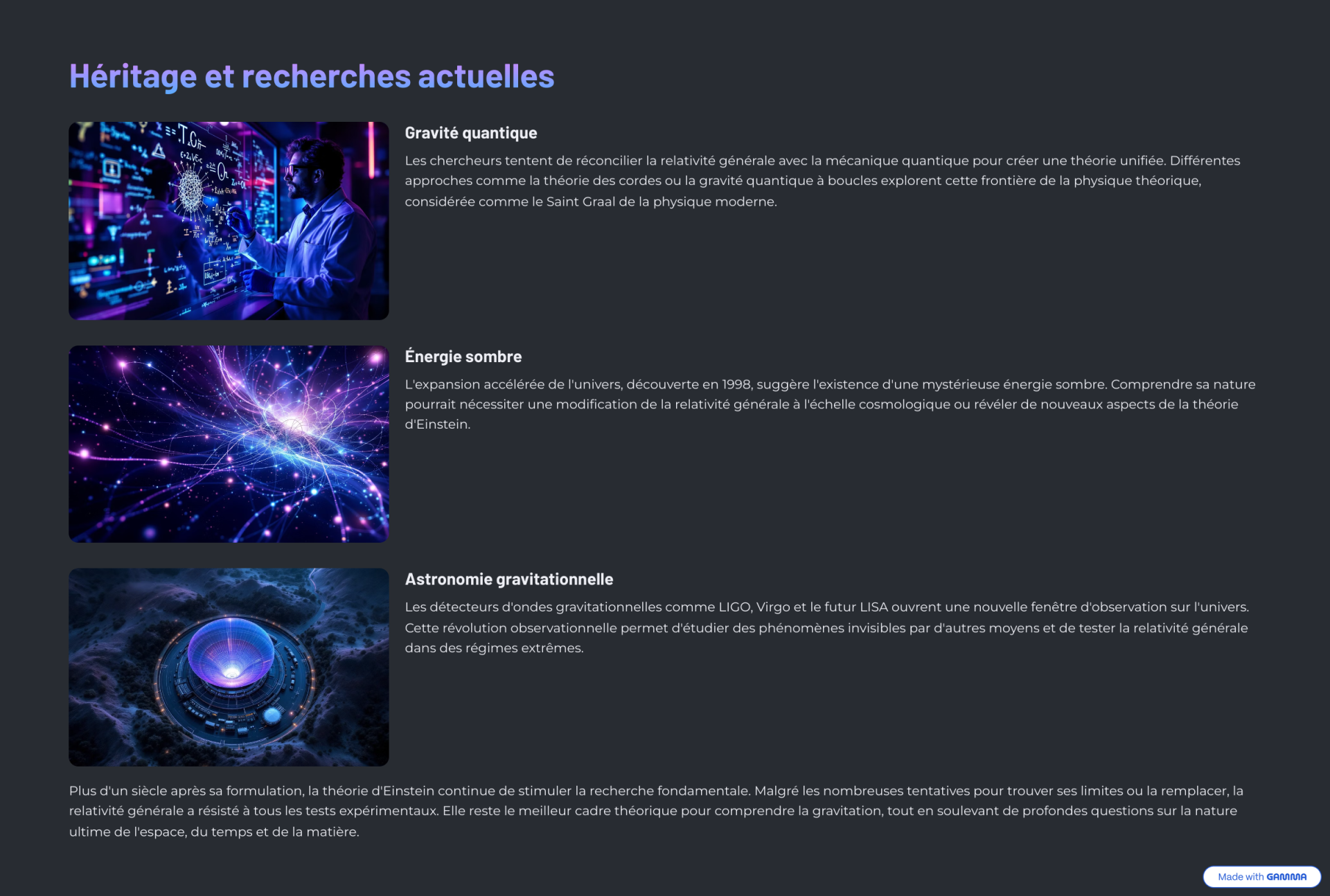 10 heritage et recherches actuelles