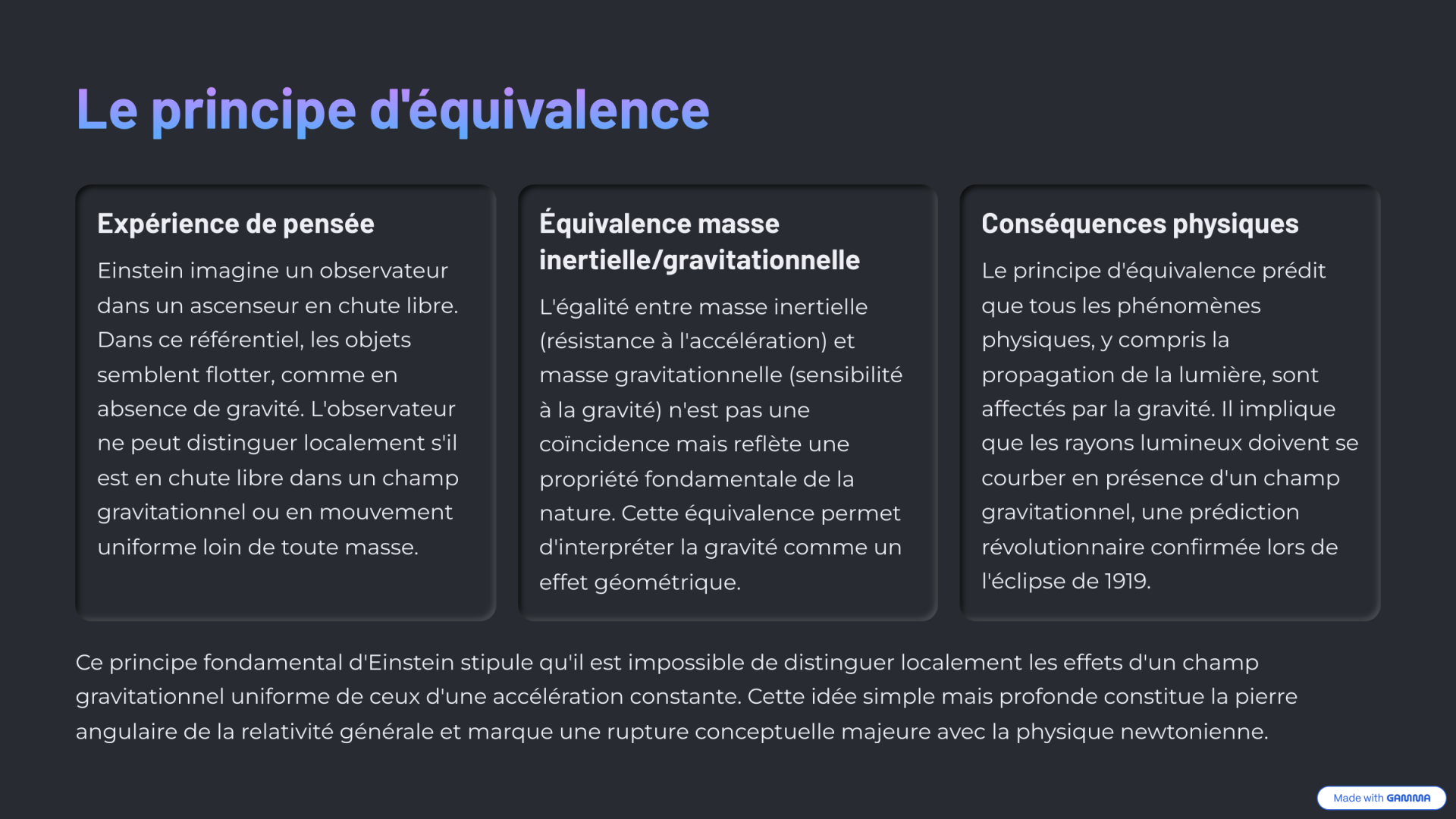 5 le principe dequivalence