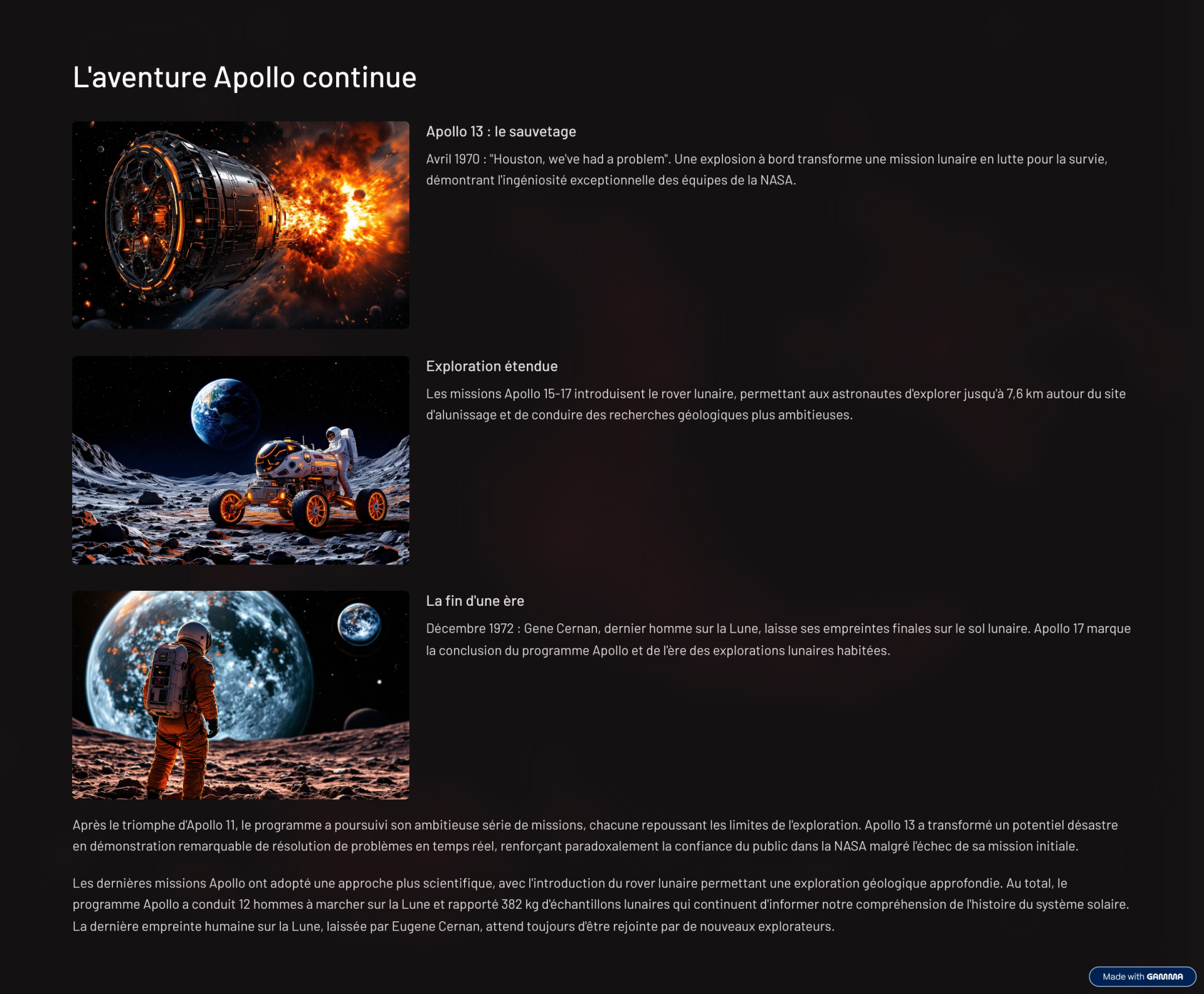 7 laventure apollo continue