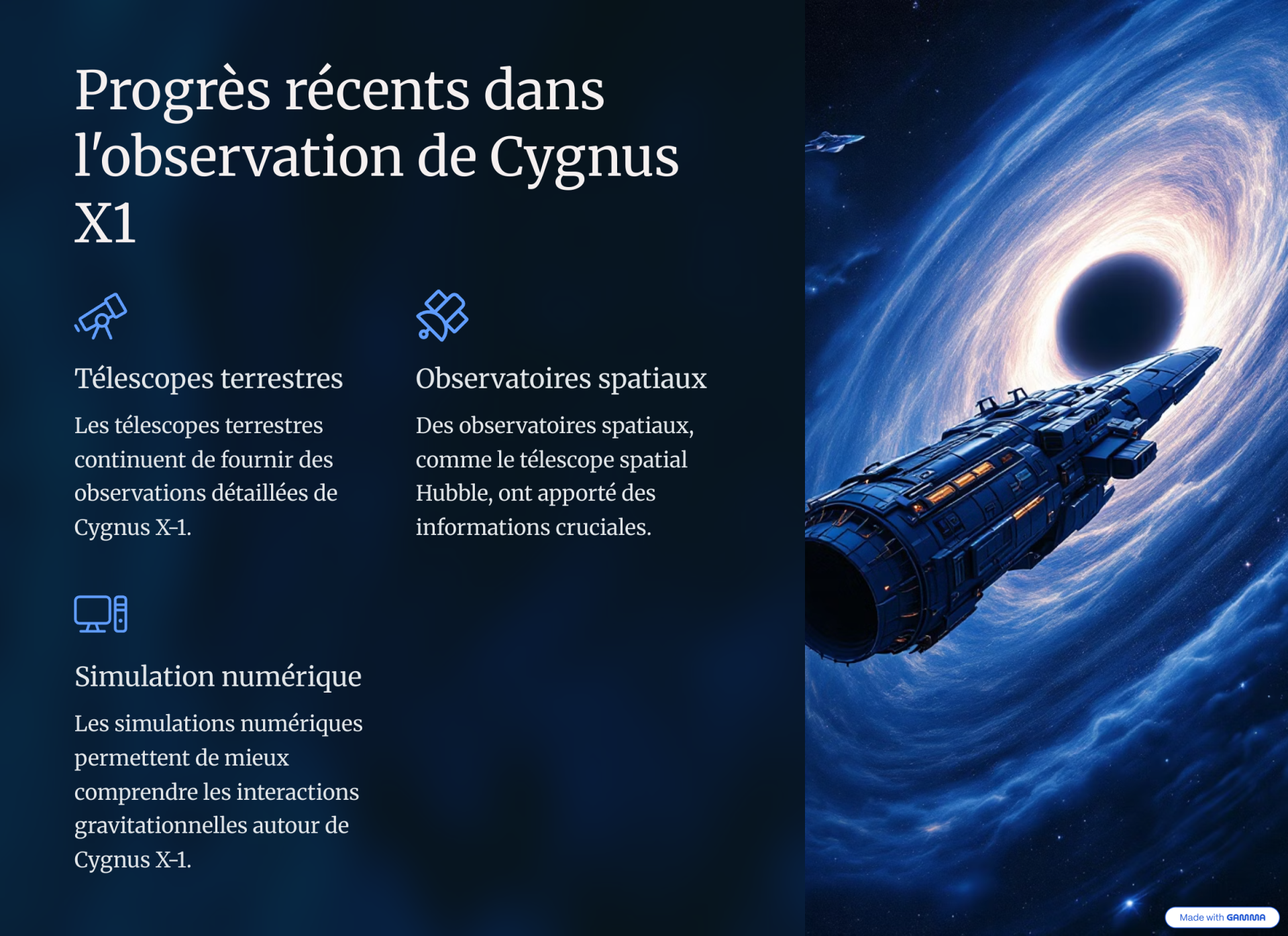9 progres recents dans lobservation de cygnus x1